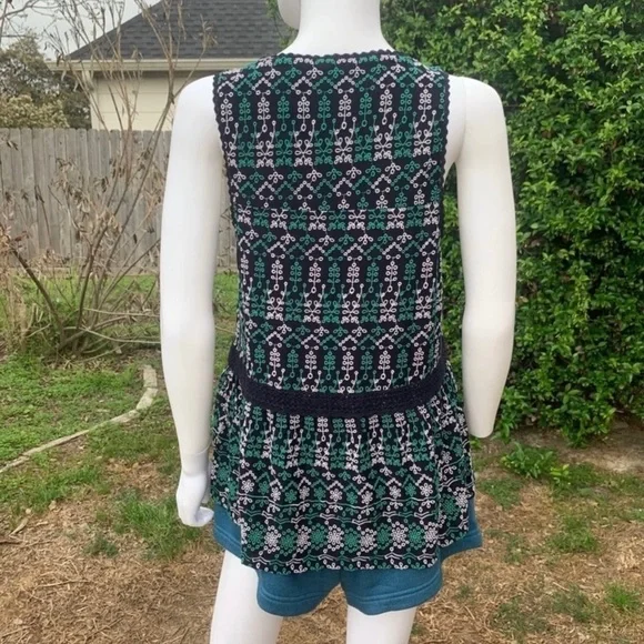 NWT Anthropologie Maeve Boho Embroidered Crochet Peplum StyleTop - Picture 4 of 11
